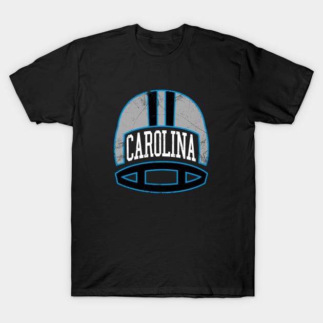 Carolina Retro Helmet - Black T-Shirt by KFig21